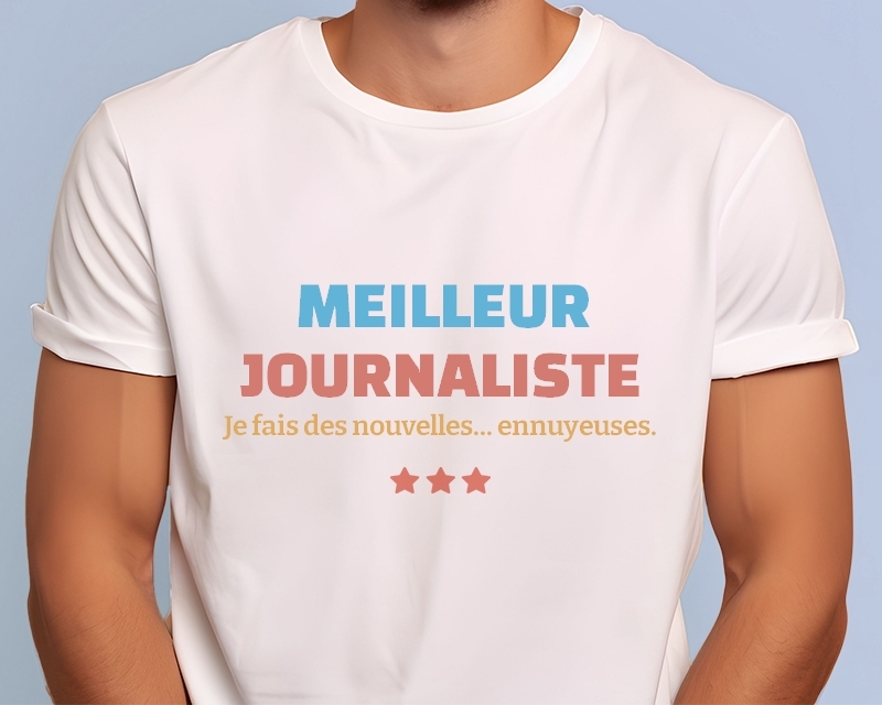 Tee shirt personnalisé homme - Meilleur Journaliste