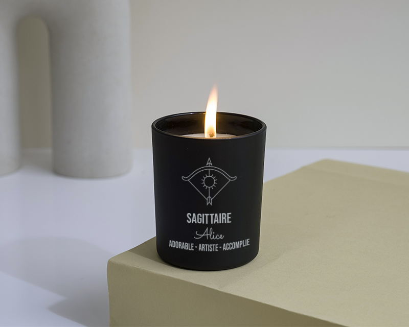 Bougie personnalisée avec signe astrologique