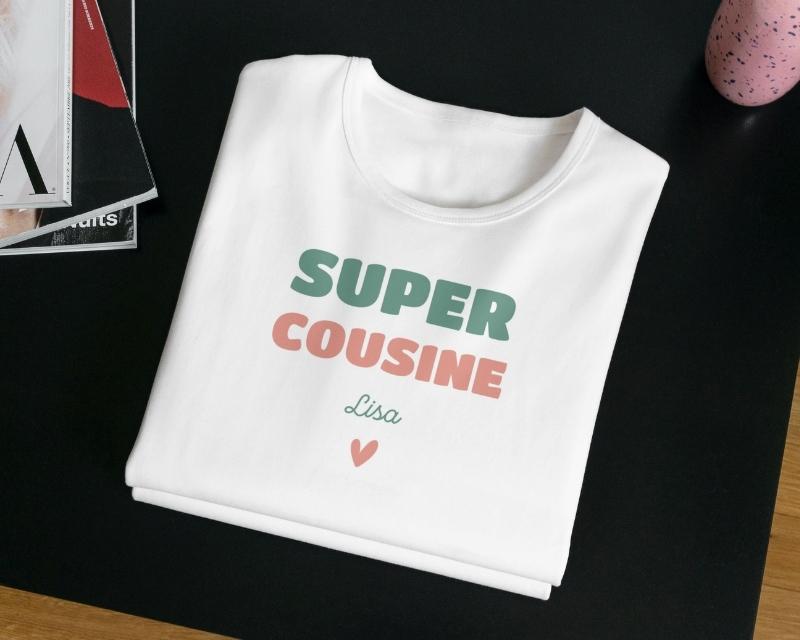 Tee shirt personnalisé femme - Super Cousine