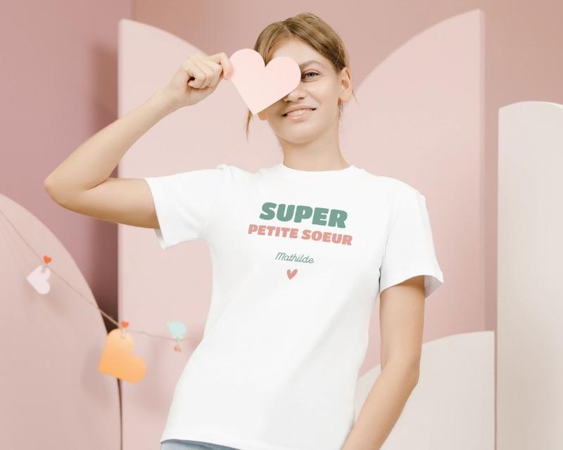 Tee shirt personnalisé femme - Super Petite sœur