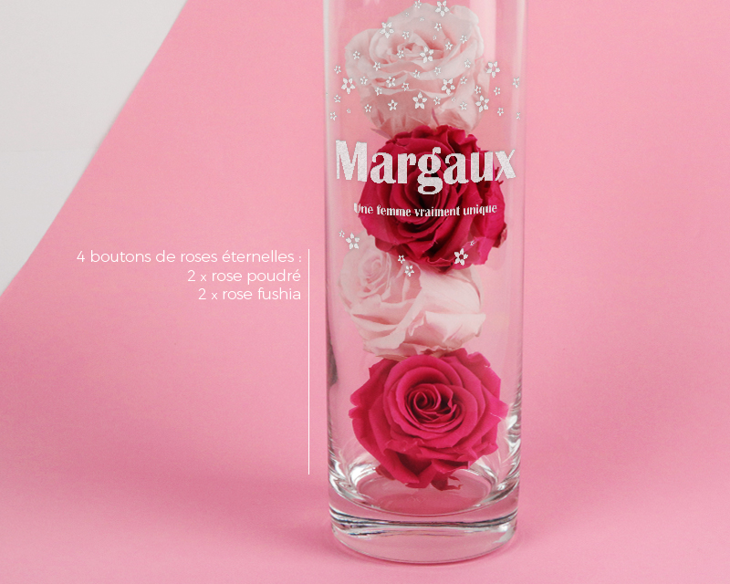 Vase gravé Personnalisable - Prénom