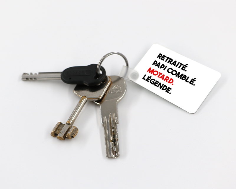 Porte-clés personnalisé - Message Moto