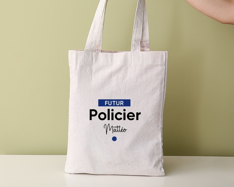 Tote bag personnalisable - Futur policier
