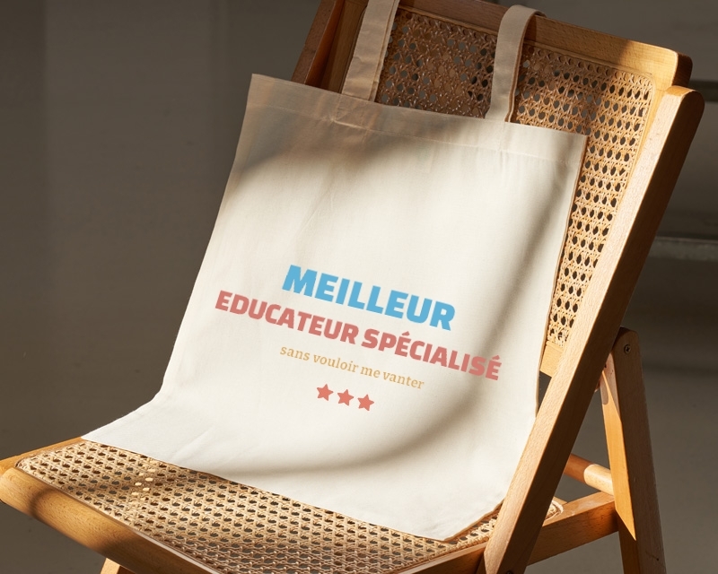 Tote bag personnalisable - Meilleur Educateur spécialisé