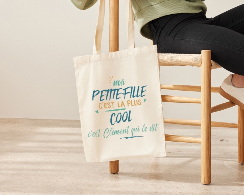 Tote bag personnalisé message Petite-fille la