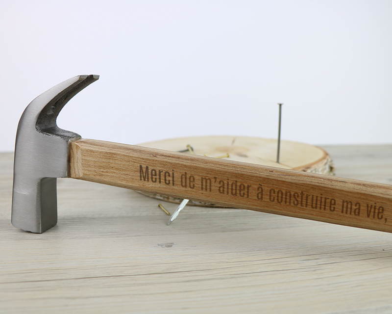 Marteau avec gravure personnalisable - Message
