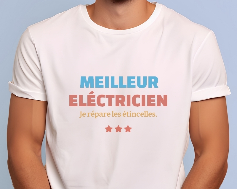 T-shirt Homme personnalisable - Meilleur Eléctricien