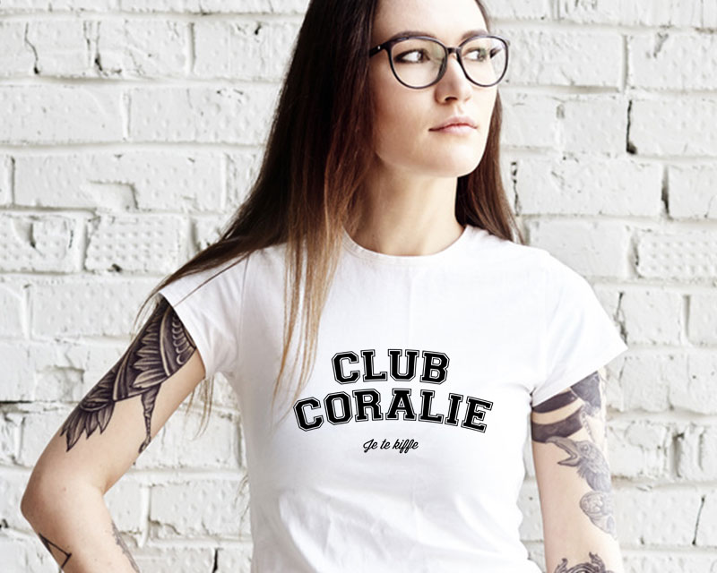 T-shirt blanc femme Club