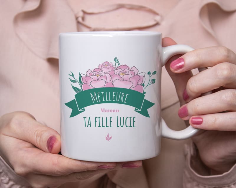 Mug personnalisé - Maman Fleurie