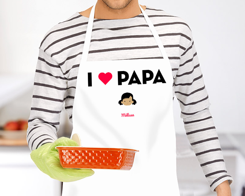 Tablier personnalisé - I Love Papa