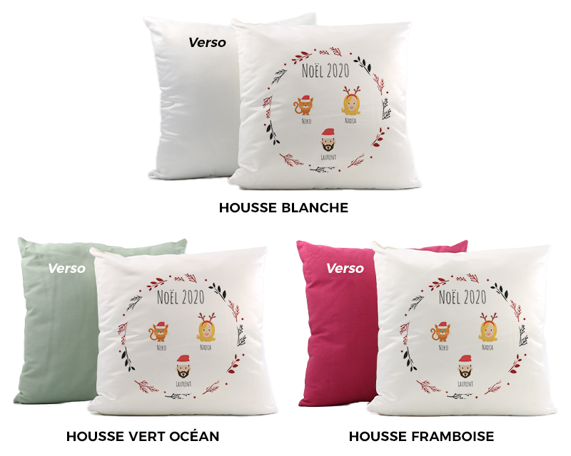 Coussin personnalisé - Family Circus Noël