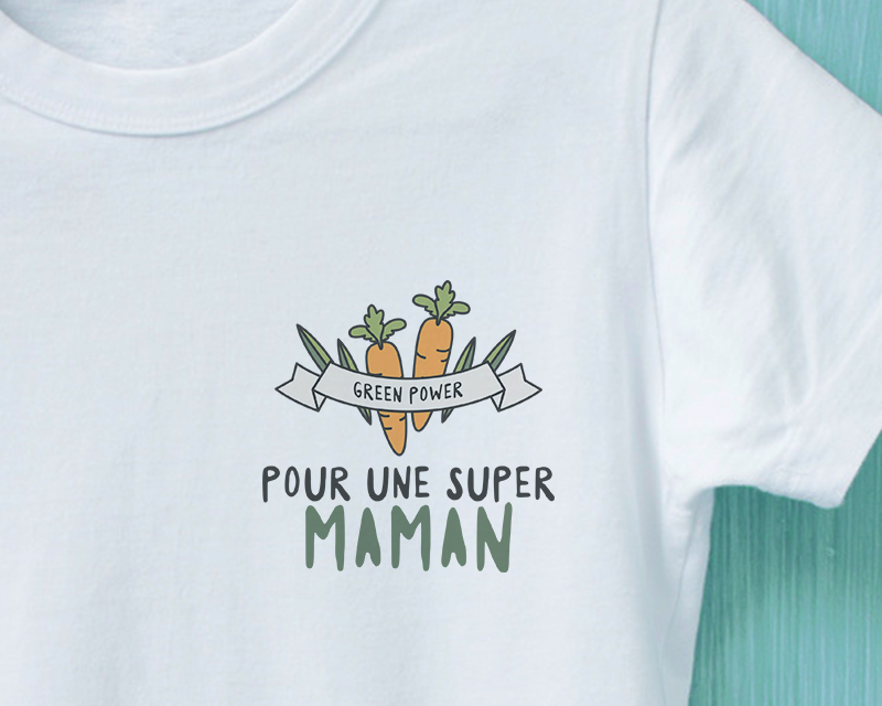 T-shirt blanc femme Personnalisable - Green Power