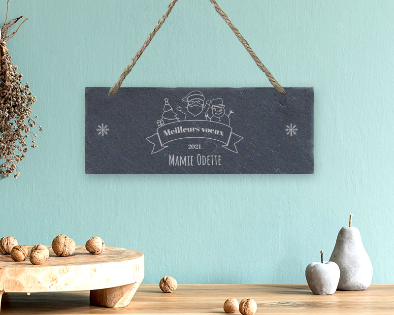 Plaque de porte personnalisable Joyeux Noël