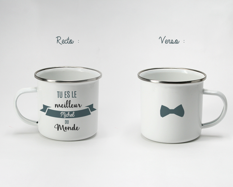 Mug émaillé - Tu es le meilleur du monde