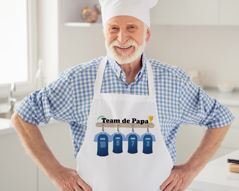 Tablier de cuisine personnalisé - Dream Team de Papa
