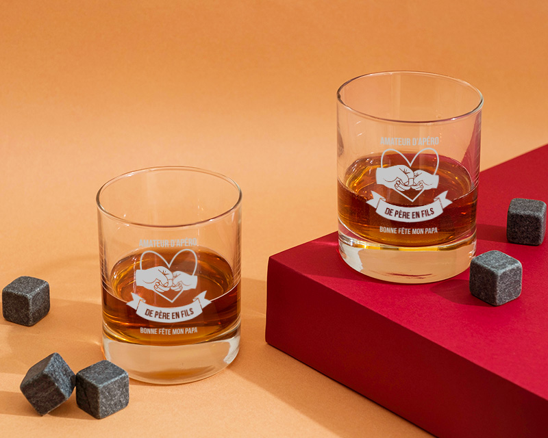 Verre à Whisky personnalisé -De Père en Fils - Fille