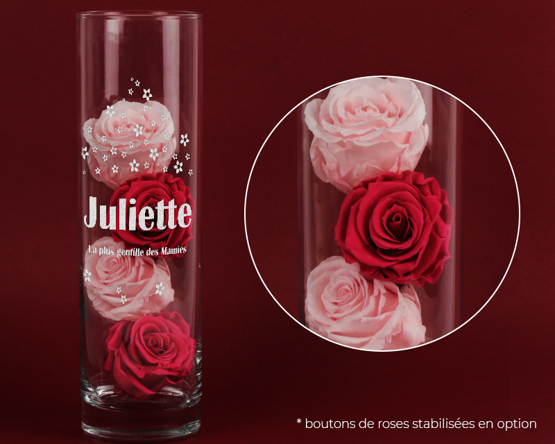 Vase gravé Personnalisable - Prénom
