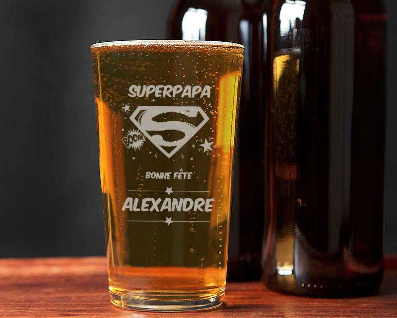 Verre à Bière Super Papa