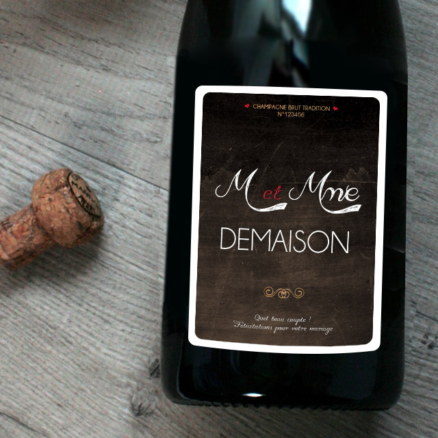 Champagne Mariage Personnalisé
