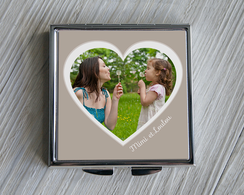 Miroir de sac Coeur Photo