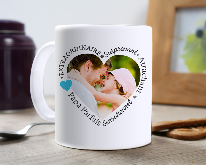 Mug Petits mots pour Papa Photo