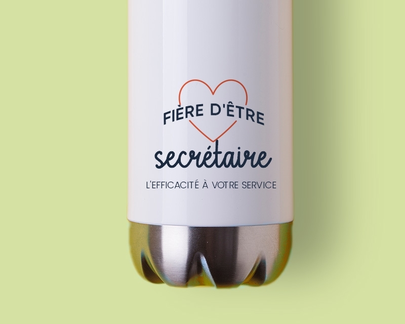 Gourde personnalisable - Fière d'être secrétaire