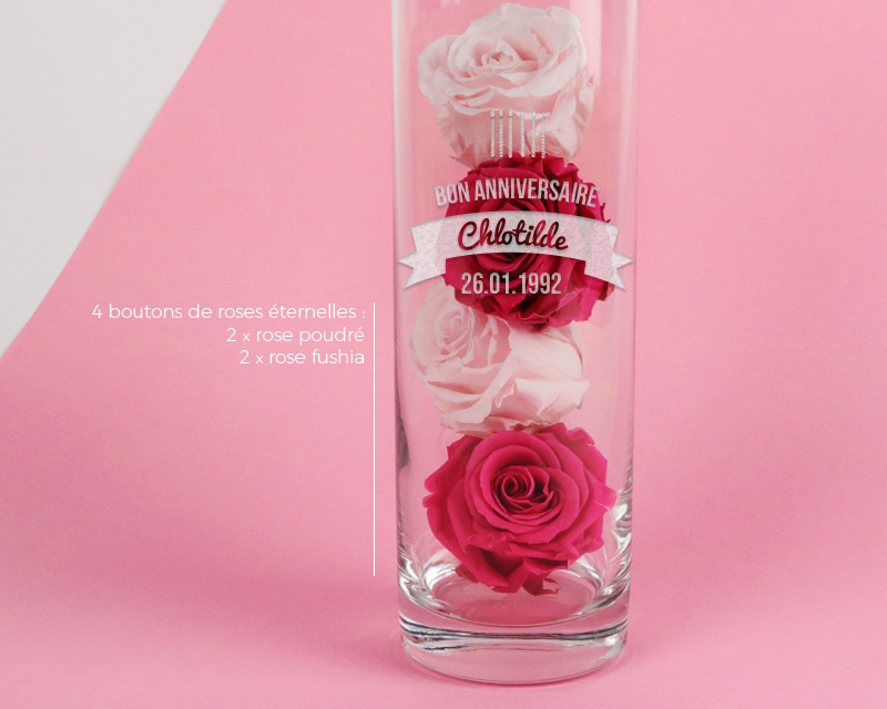Vase personnalisé anniversaire - Bougies