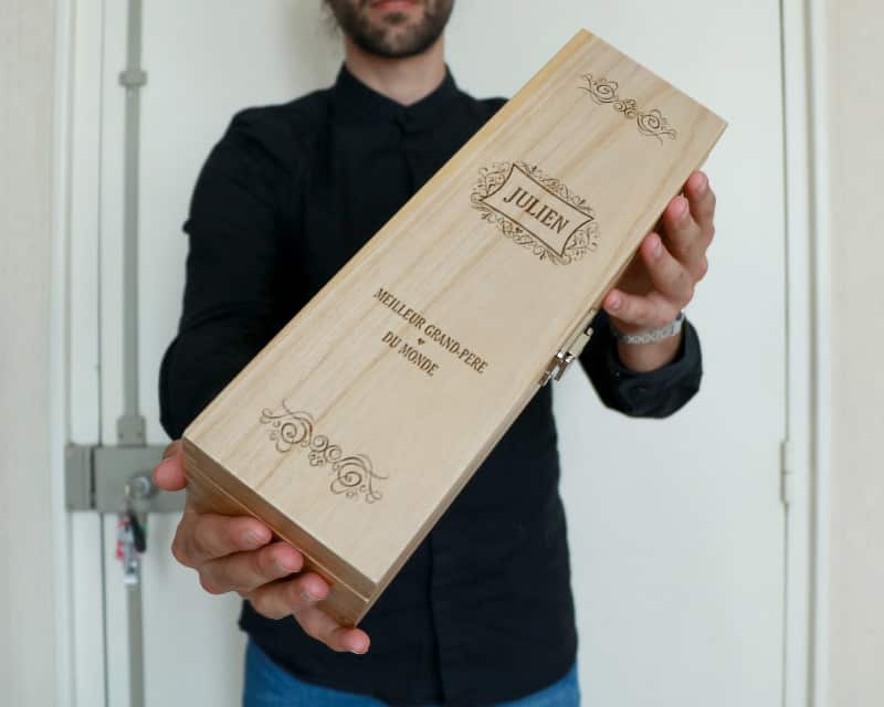 Caisse à Vin Grand-Père Gravée