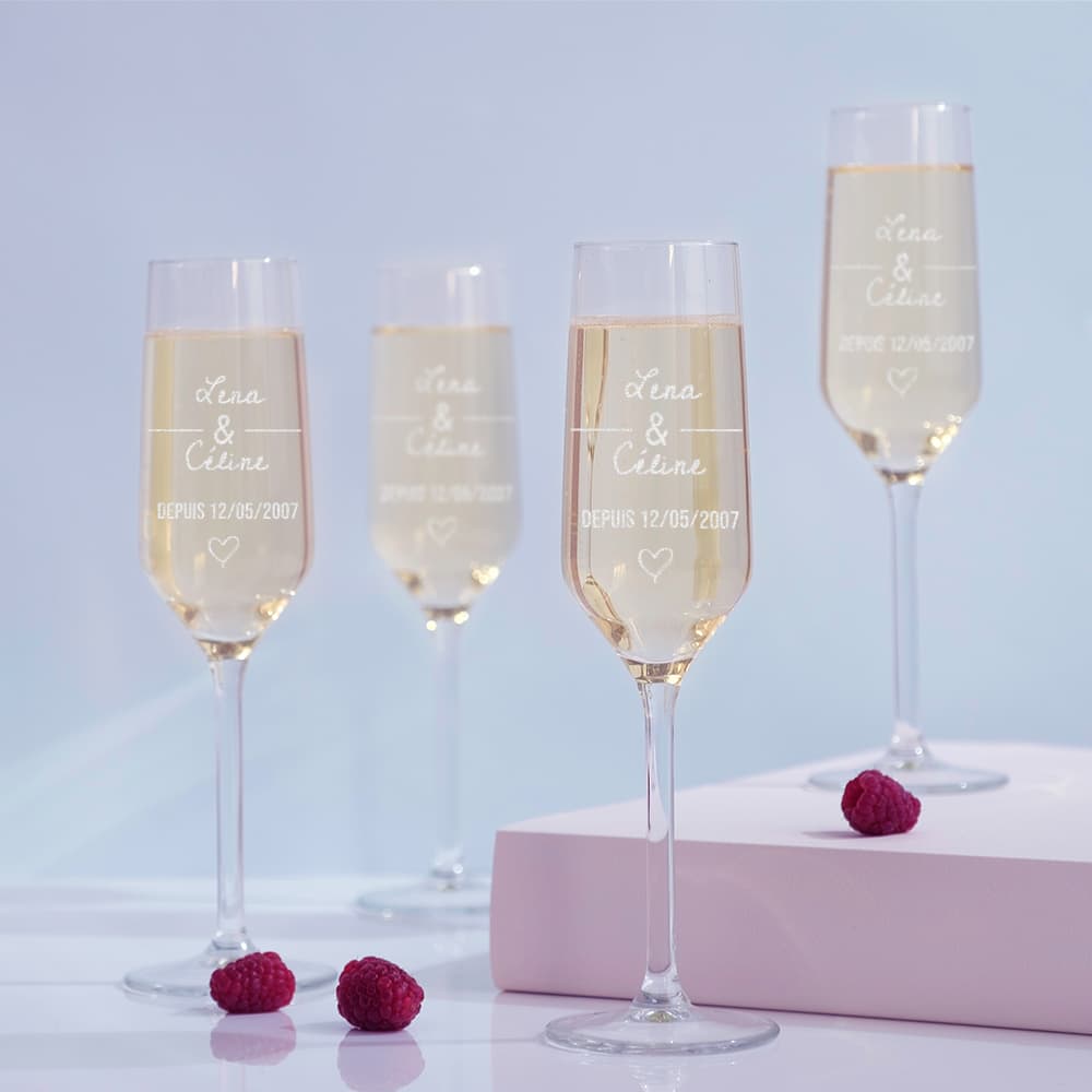 Flûtes à champagne personnalisées - Cadeaux.com