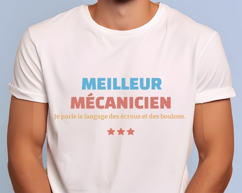 Tee-shirt Homme personnalisable - Meilleur Mécanicien