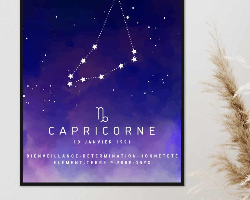 Affiche personnalisée Constellation - Capricorne