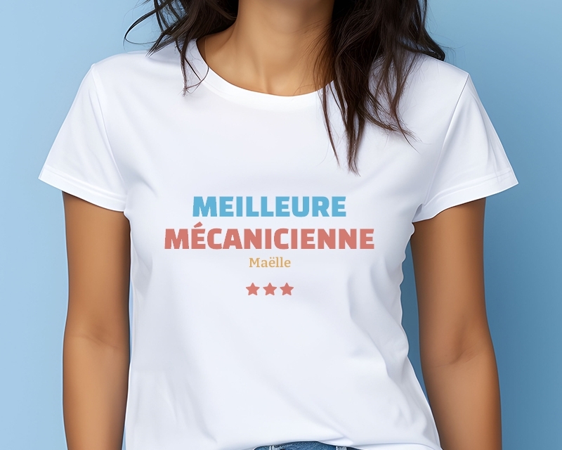 T-shirt Femme personnalisable - Meilleure Mécanicienne