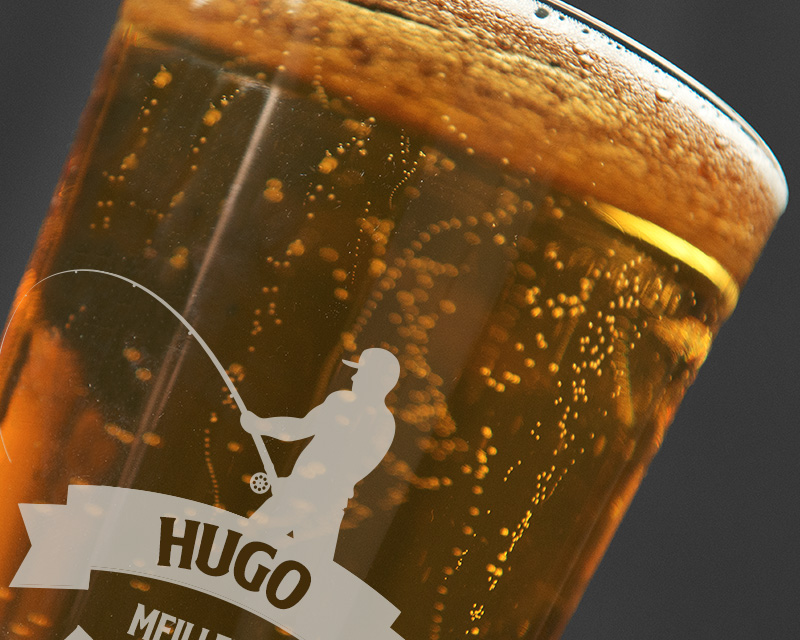 Verre à bière Personnalisable - Meilleur pêcheur