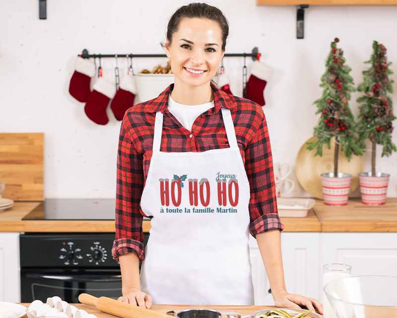 Tablier de cuisine personnalisé Noël