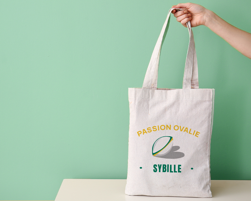Tote bag personnalisé - Passion Rugby