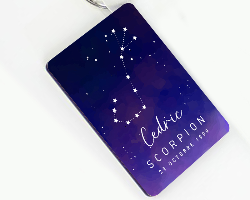 Porte-clés personnalisé Constellation - Scorpion