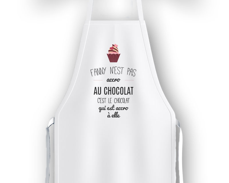 Tablier personnalisé accro au chocolat