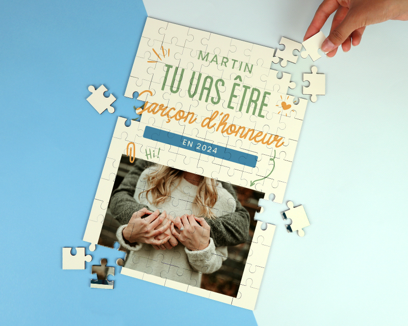 Puzzle personnalisable - Tu vas être garçon d'honneur