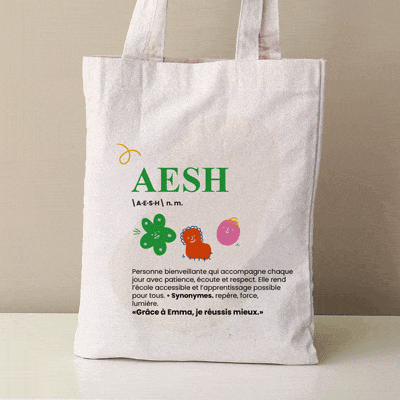 Tote bag personnalisé - Définition ATSEM/AESH