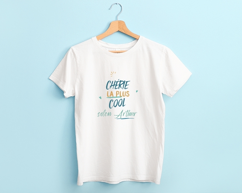 T-Shirt femme personnalisé : Chérie la plus...