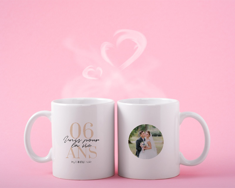 Mug personnalisé anniversaire de mariage - Noces de Chypre