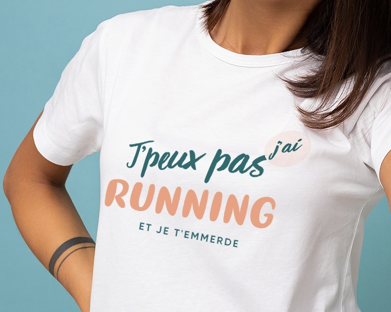 T Shirt femme personnalisable - J'peux pas j'ai running