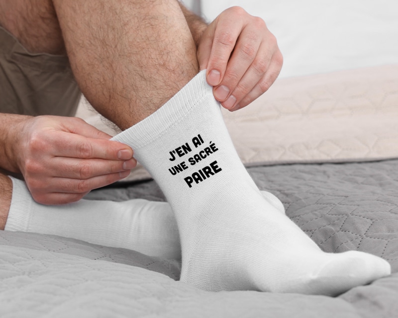 Sélection de chaussettes drôles aux messages personnalisés