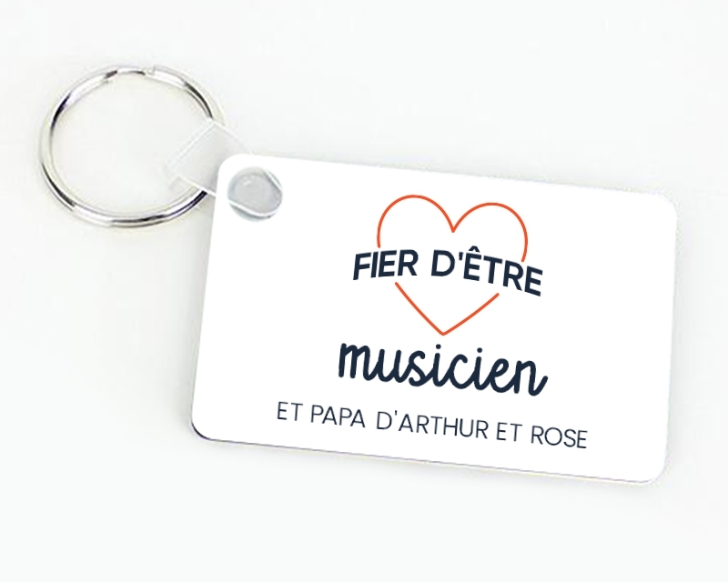 Porte-clés personnalisable - Fier d'être musicien