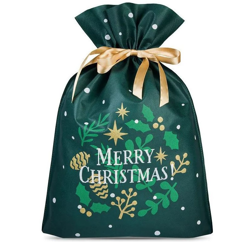 Grande hotte de Noël pour vos cadeaux - Merry Christmas - 40x56 cm