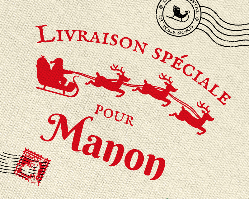Hotte de Noël personnalisable - grand 70 x 50 cm