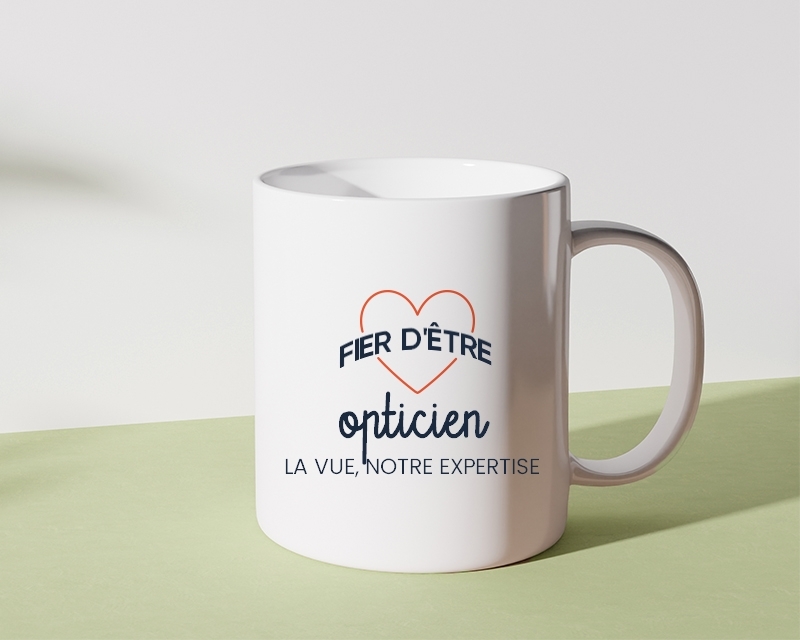 Mug personnalisé - Fier d'être opticien