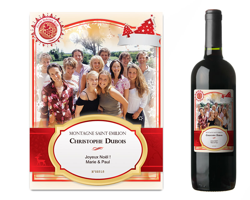 Bouteilles de Vins Noël Photo