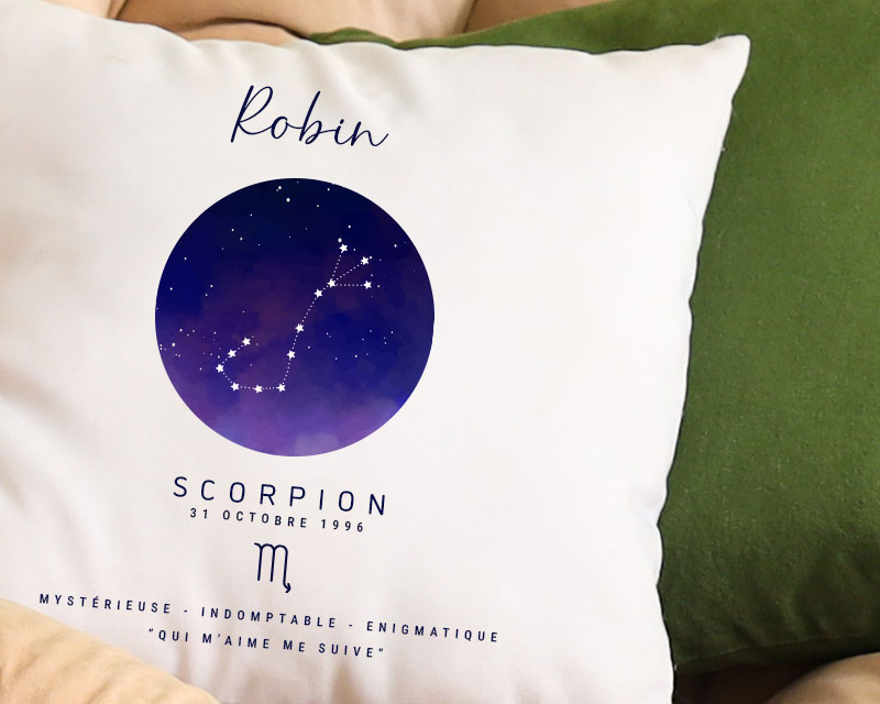 Coussin personnalisé Constellation - Scorpion
