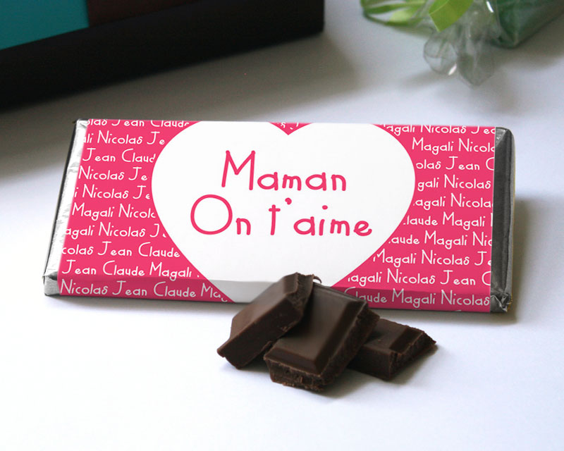 Tablette de chocolat Multi-prénoms